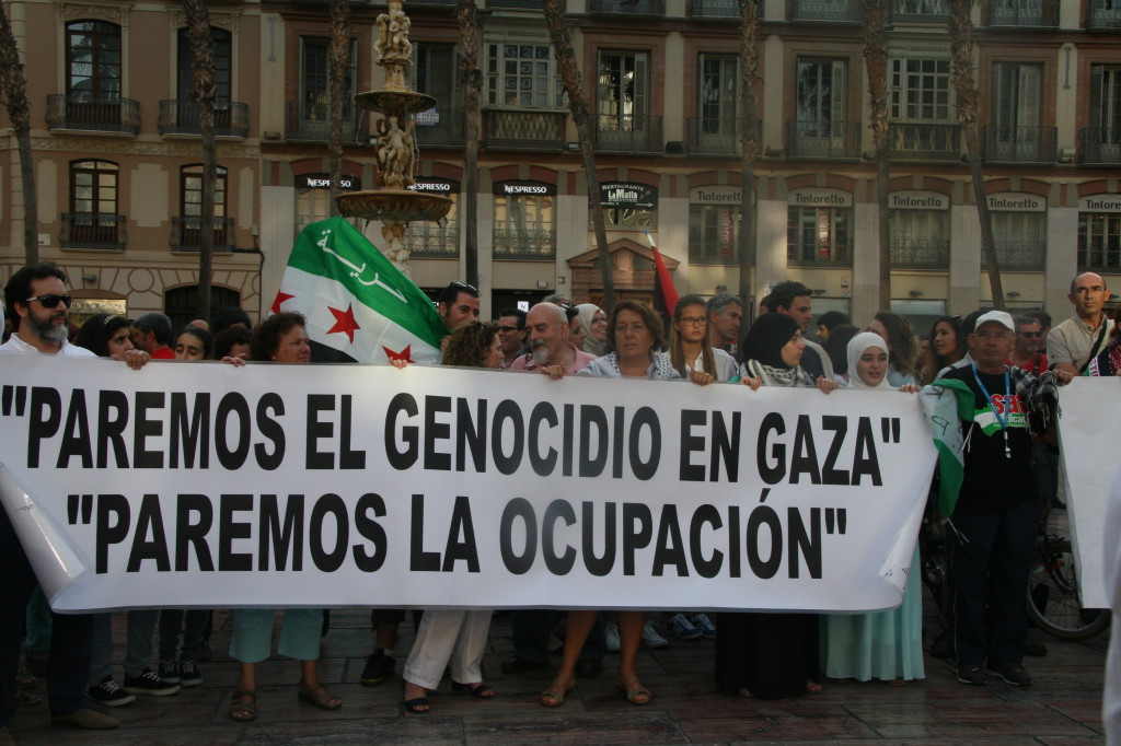 Concentración en Málaga en favor de Palestina el pasado 17 de julio